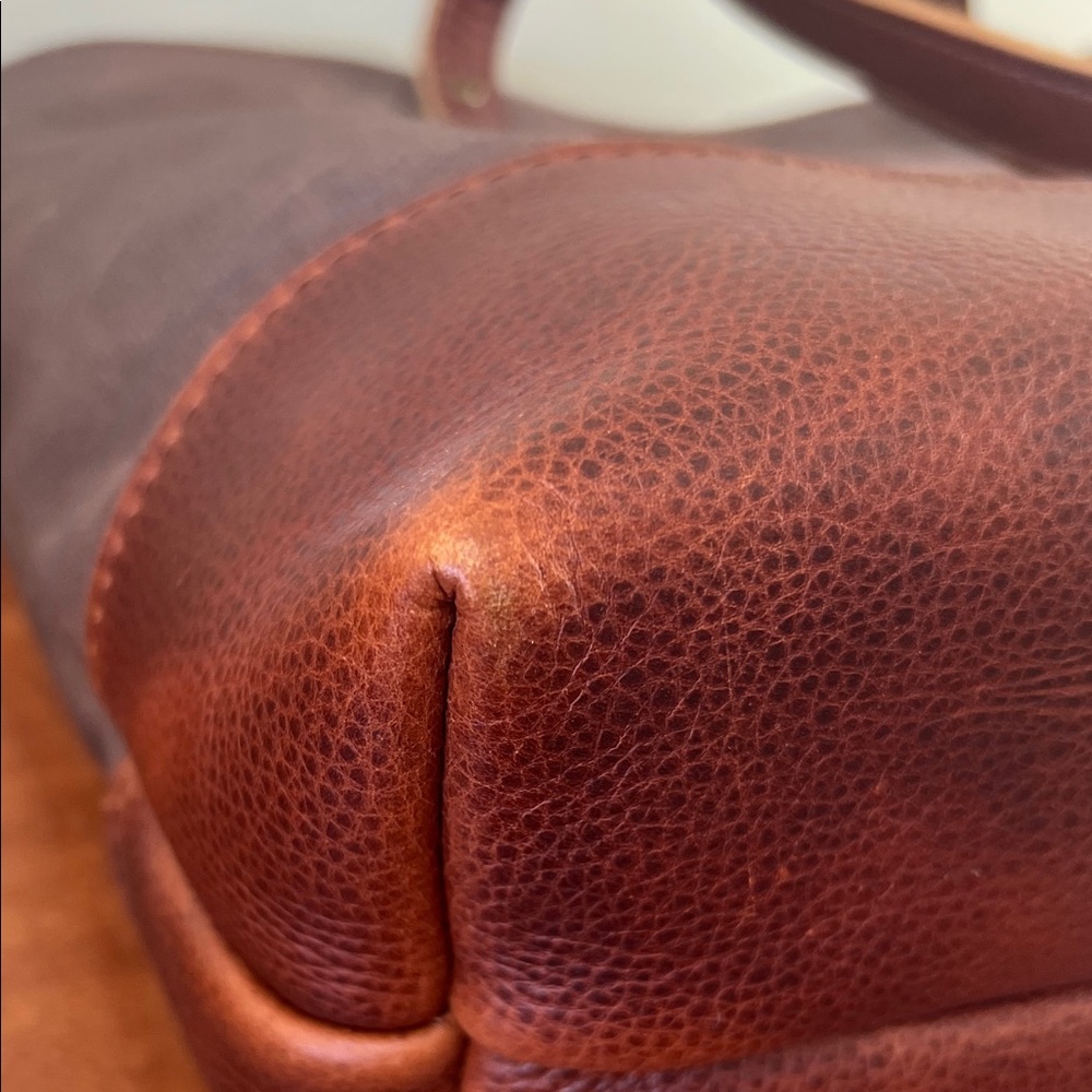 Portland Leather Good Big Big Tote Waxed Canvas Nutmeg - Picture 10 of 16